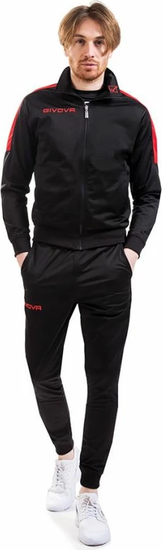 Trenirka za moške, črno-rdeča Givova