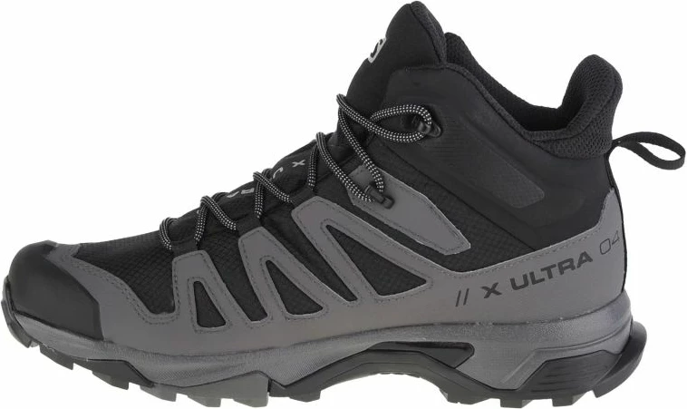 Planinski čevlji, Salomon X Ultra 4 Mid GTX, moški, črni in sivi