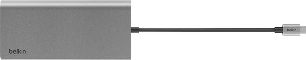 USB-C hub Belkin INC015BTSGY-CZ, 8 vrat, 100W, 4K, aluminij
