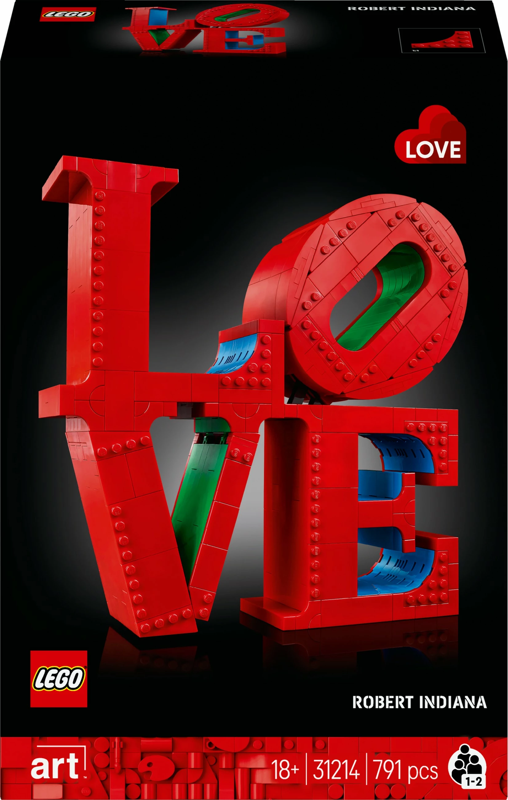Umetniški set LOVE, LEGO Art 31214, večbarven