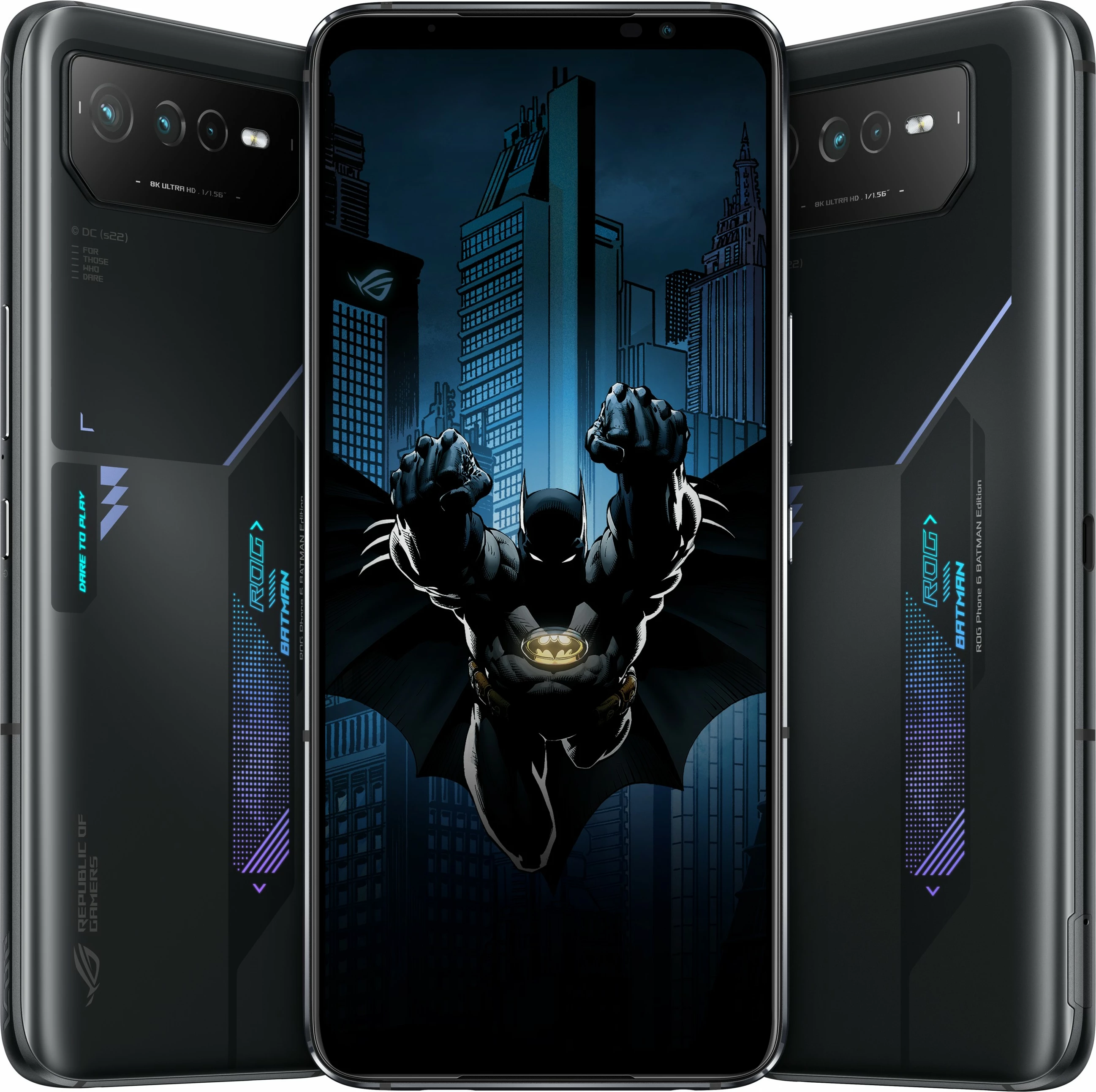 Mobilni telefon ROG Phone 6 BATMAN Edition ASUS, 12 GB, 256 GB, 50 MP, Android 12, črn