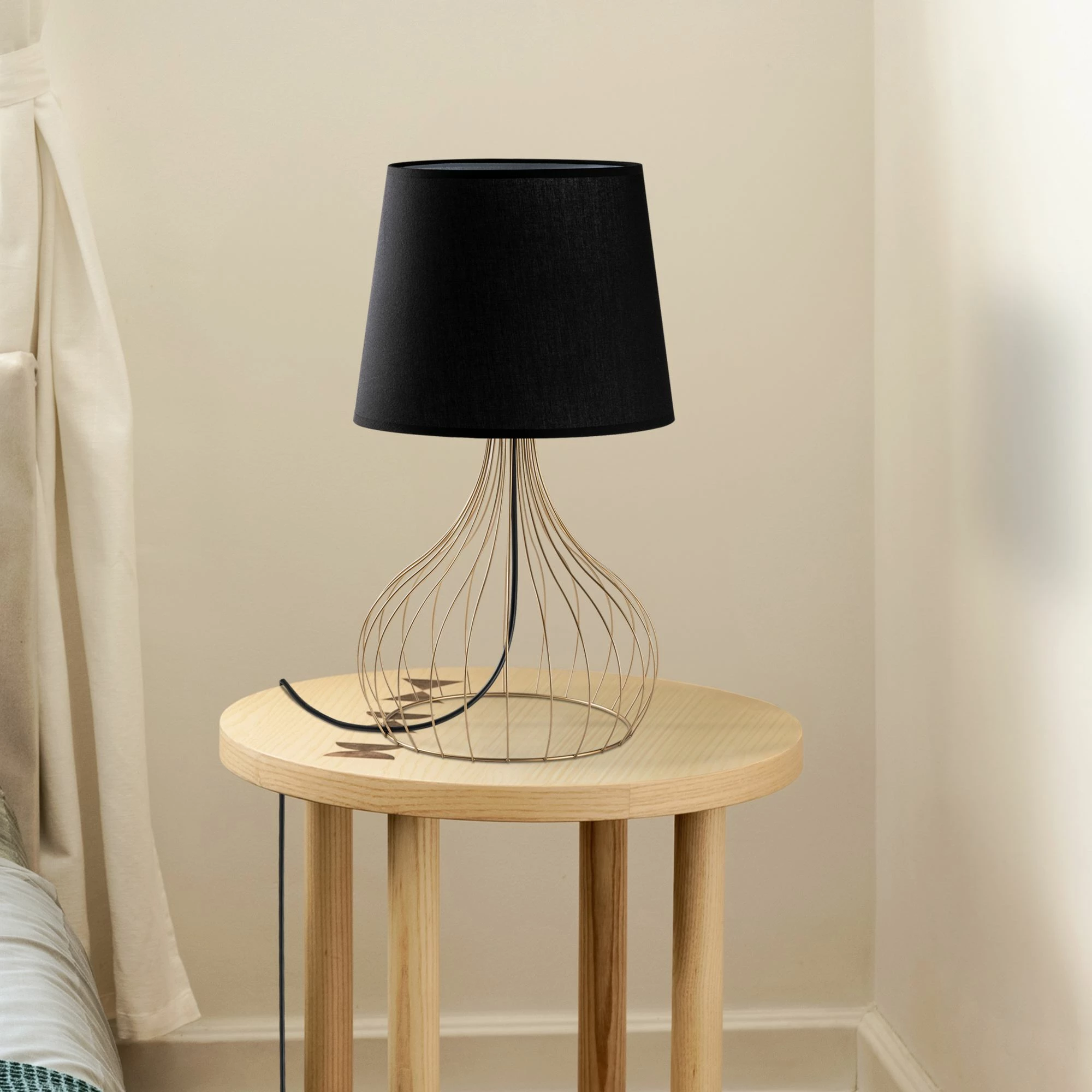 Namizna svetilka Opviq Telıs - 5401, zlata in črna