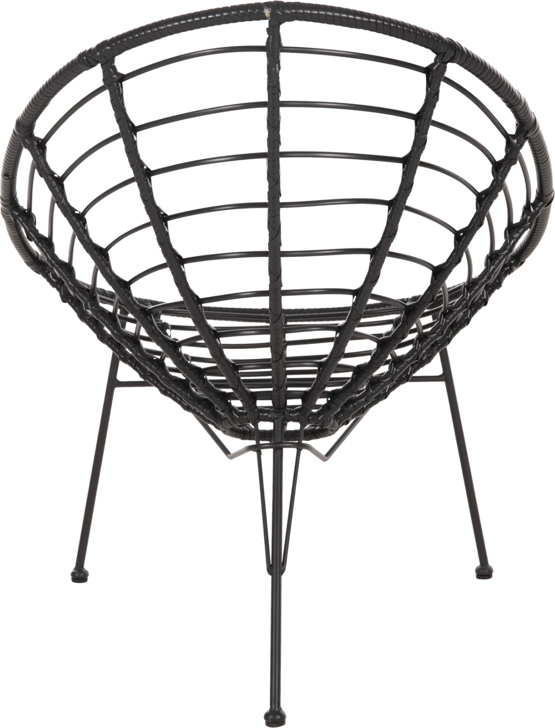 Gnezdo tipa naslanjač ALLEGRA FH5458.12 črna kovina-pletena v črni barvi 73x78x88H cm