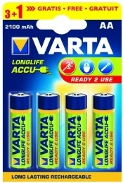 Polnilne baterije AA 2100 mAh Varta, 4 kosi