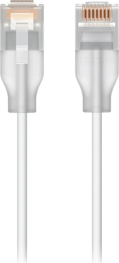 Mrežni kabel Cat6, 3 m, prosojno bel, Ubiquiti UACC-Cable-Patch-EL-3M-W