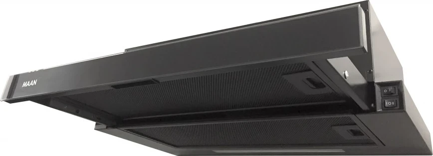 Stenska kuhinjska napeljava Maan, 315 m3/h, črna