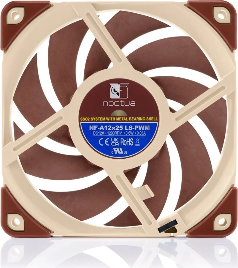 Ventilator za računalniško ohišje Noctua NF-A12x25, 12 cm, bež in rjav