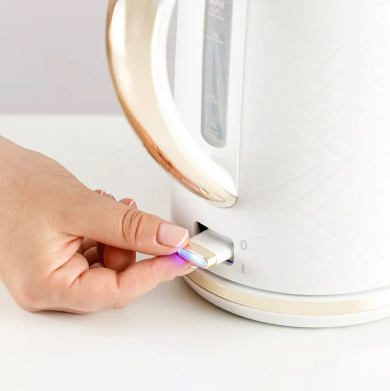 Električni ibrik Fusion Wave 1.7 L, Taurus, bel