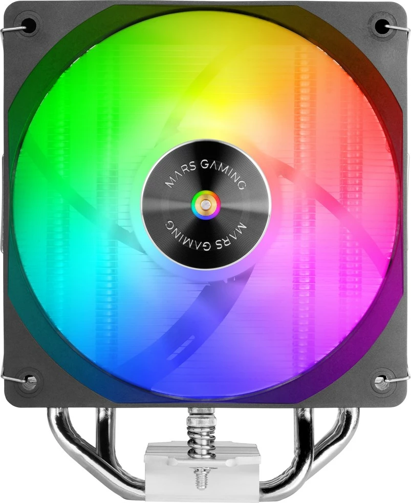 Procesorski zračni hladilnik TACENS Mars Gaming MCPU-X4ARGB, 12 cm, RGB, črn