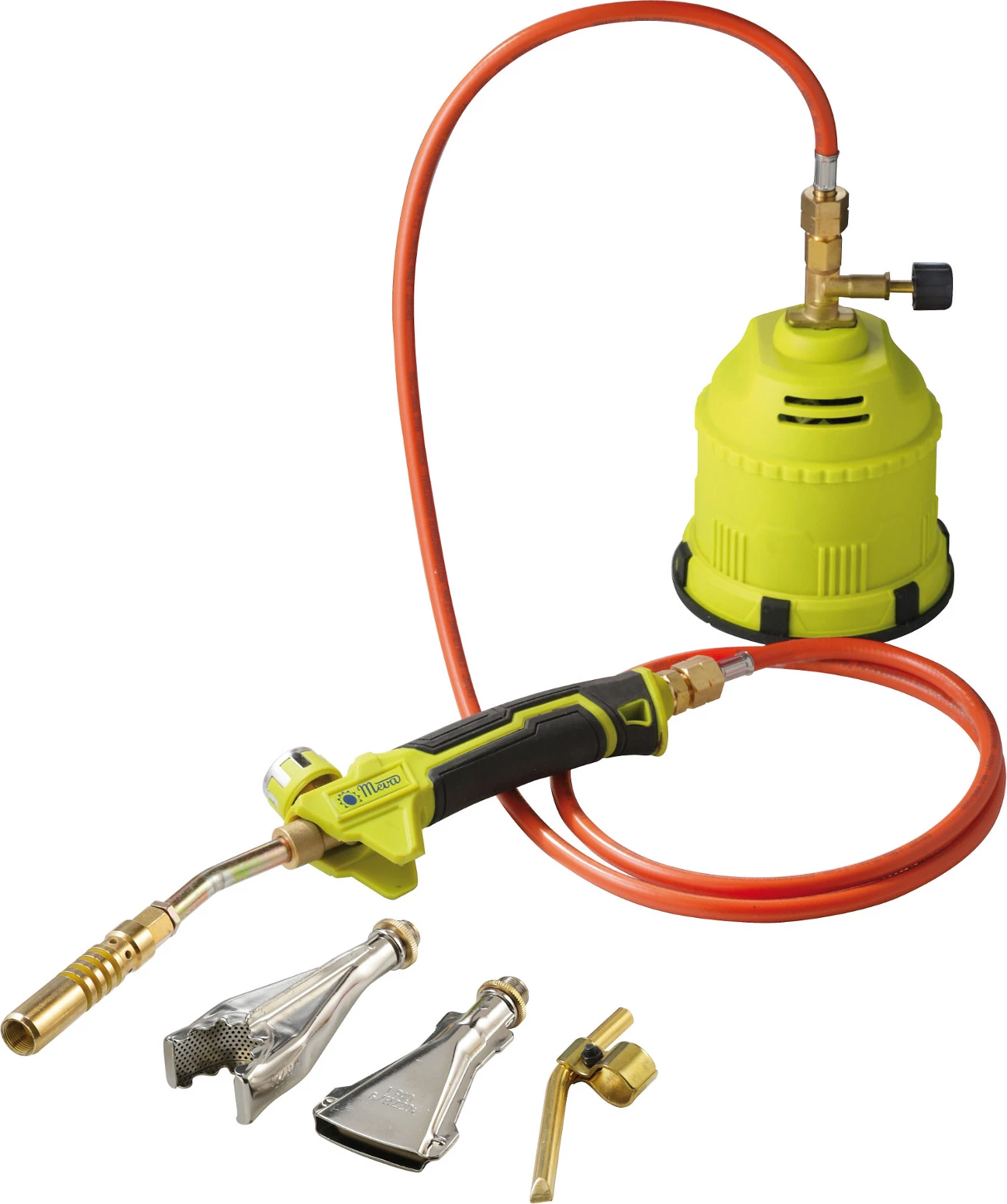 Set plinskega gorilnika za varjenje in žganje Meva HANDY, 4 nastavki, rumen