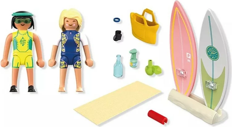 Šola surfanja s figurami, 16-delni set Playmobil My Life 71907