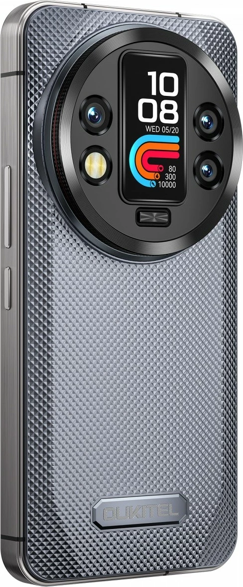 Pametni telefon OUKITEL WP200 Pro 5G 24GB/1TB 6,7" AMOLED 120Hz IP69K 8800 mAh, siv, komplet s Bluetooth slušalkami
