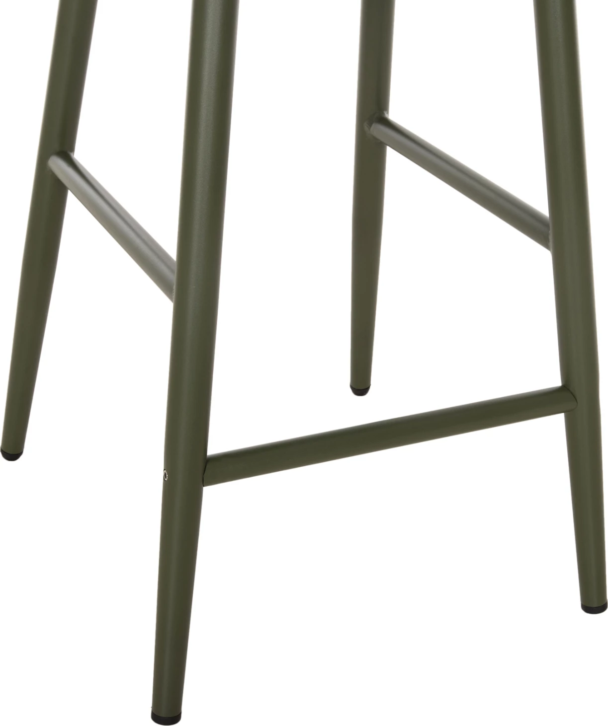 Barski stol aluminij CAMDEN FH6142.09 z naslonom in vzorcem - temno olivna 56x60x108Hcm