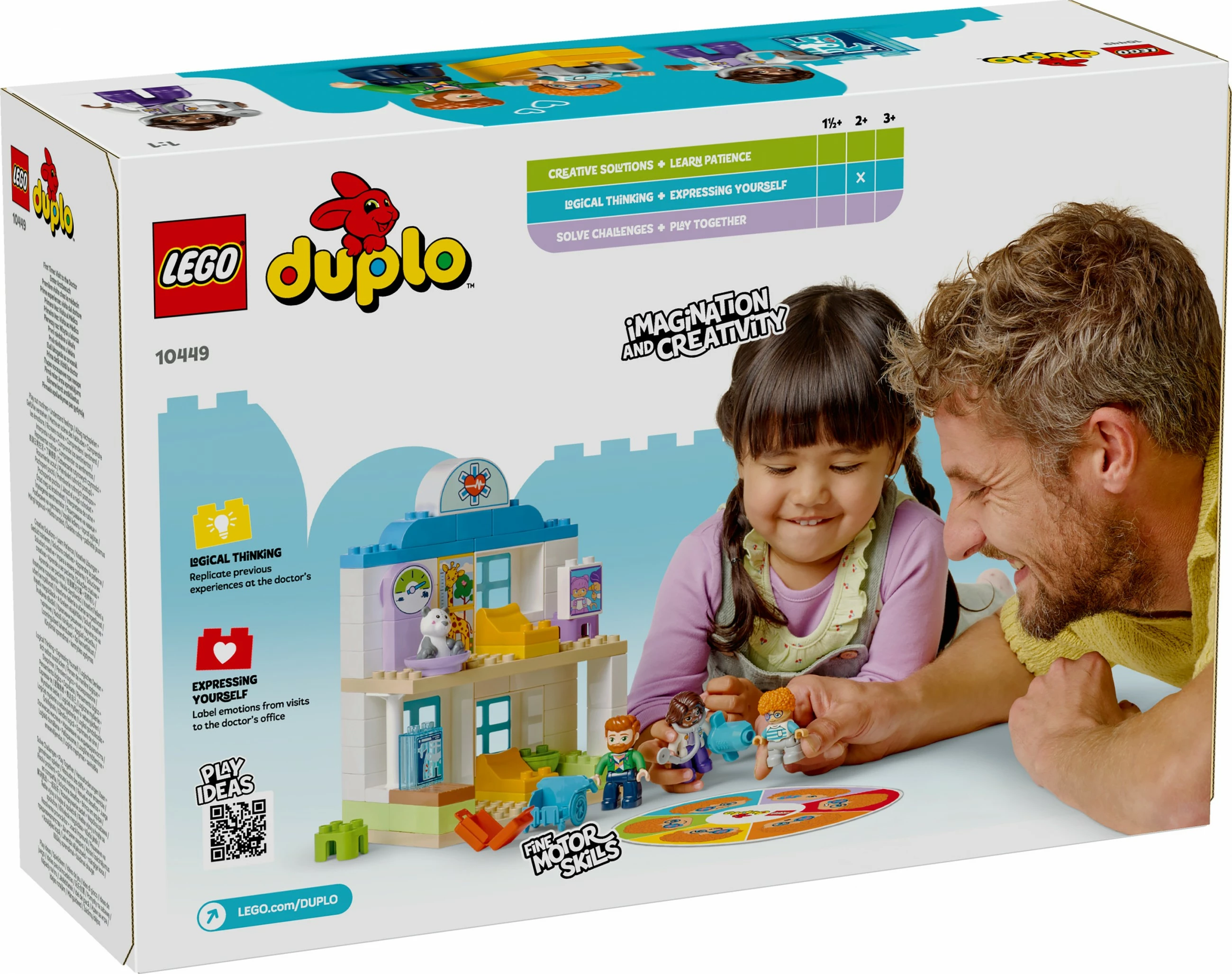 Gradbeni set LEGO DUPLO "Prvi obisk pri zdravniku" 10449, 65 delov, večbarven