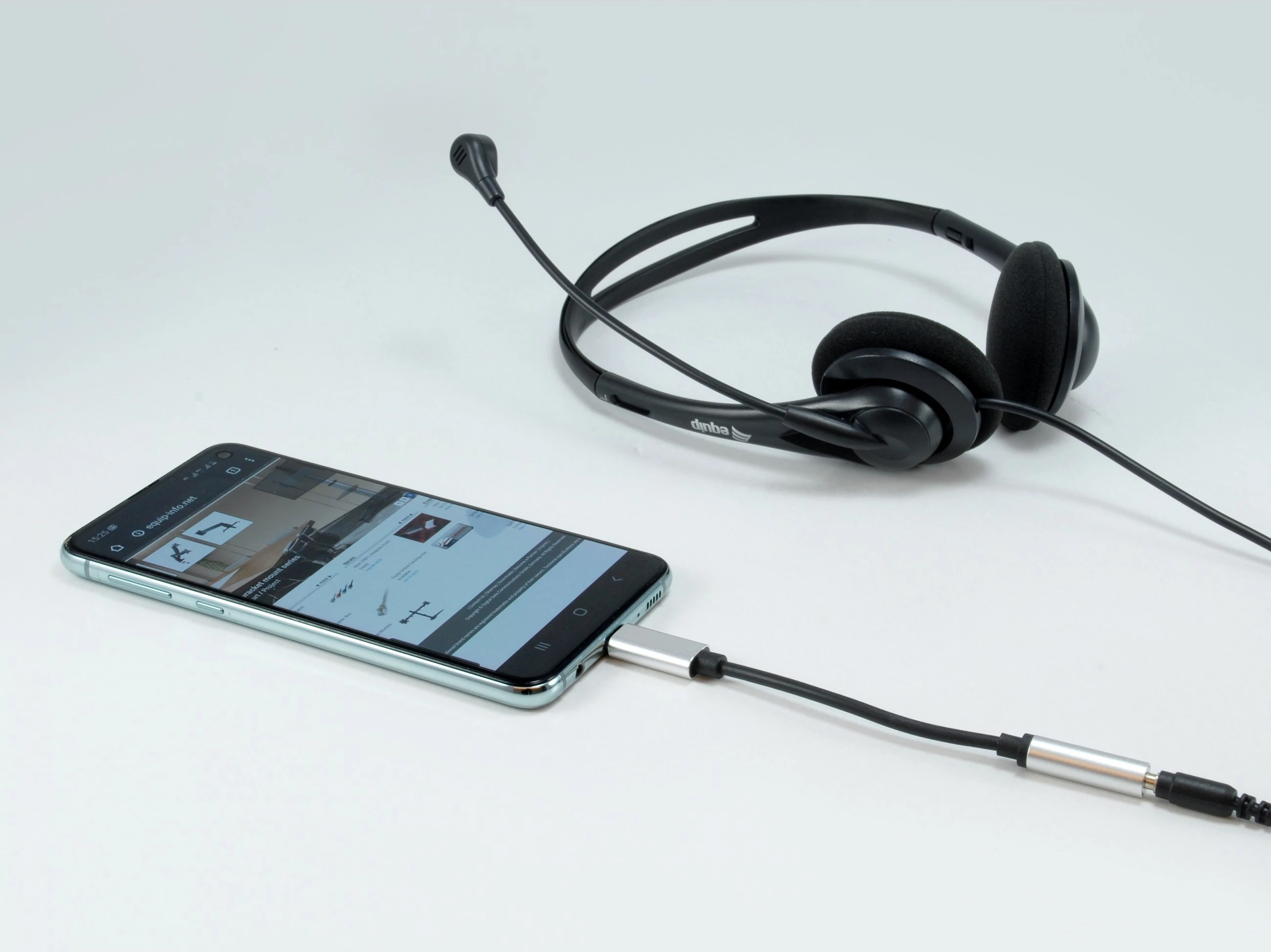 Adapter USB-C na 3,5 mm Equip, 0,15 m, črn, srebrn