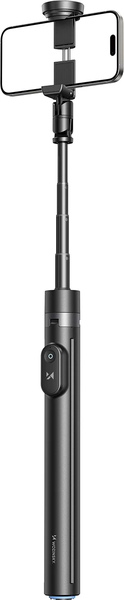 Selfie palica z samodejno odpirajočimi se nogami, trinožnik, 1,7 m, črna, Wozinsky WRZP1