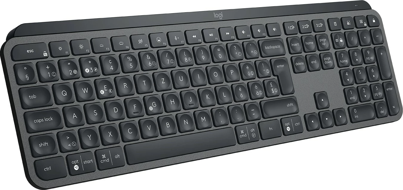 Polna brezžična tipkovnica za podjetja Logitech MX Keys, grafit