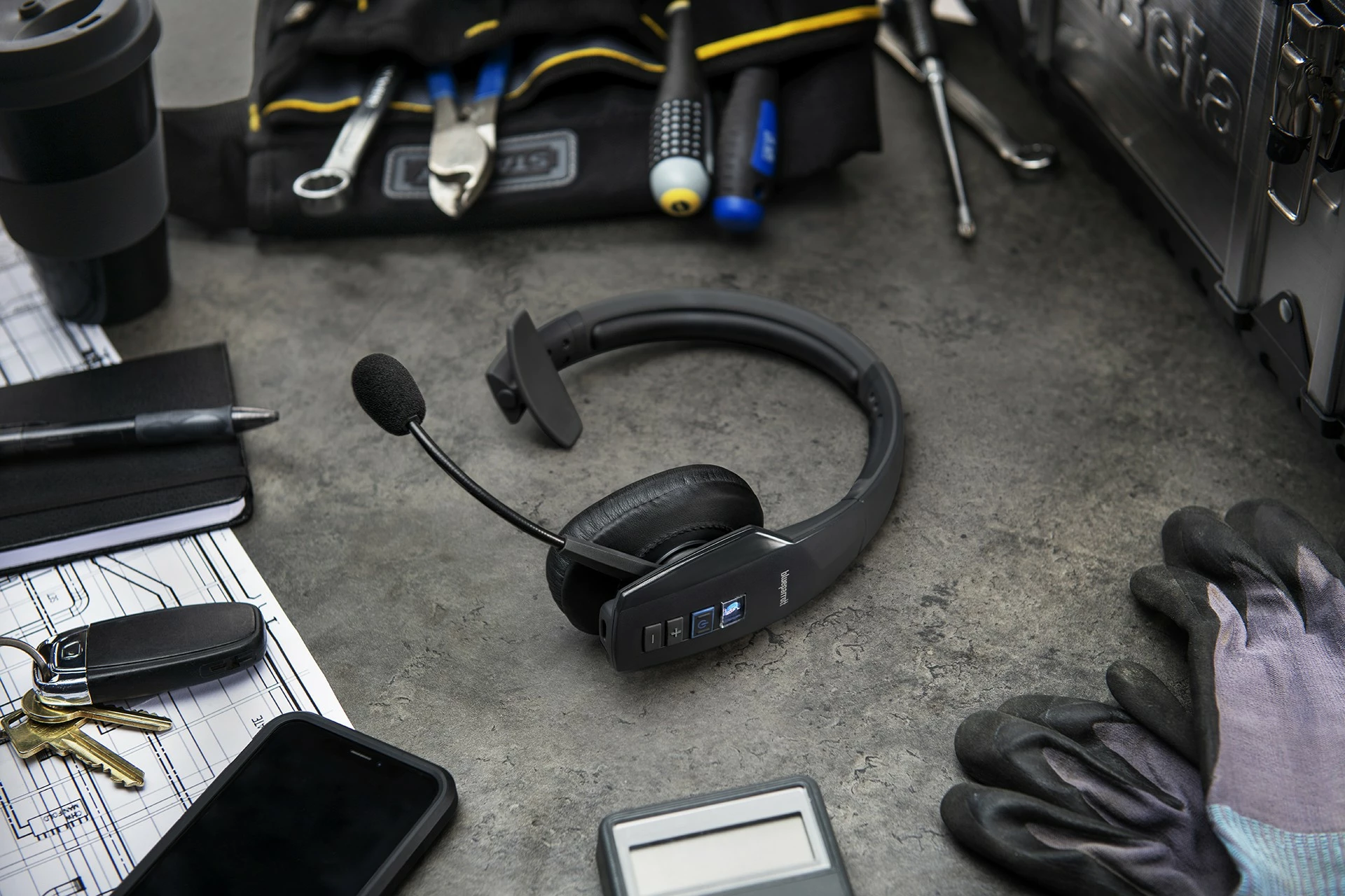 Poslovne Bluetooth slušalke Jabra BlueParrott B450-XT, črne