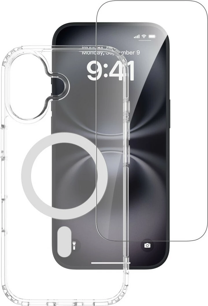 360 Premium Protection komplet, 4smarts, za iPhone 17, prozoren