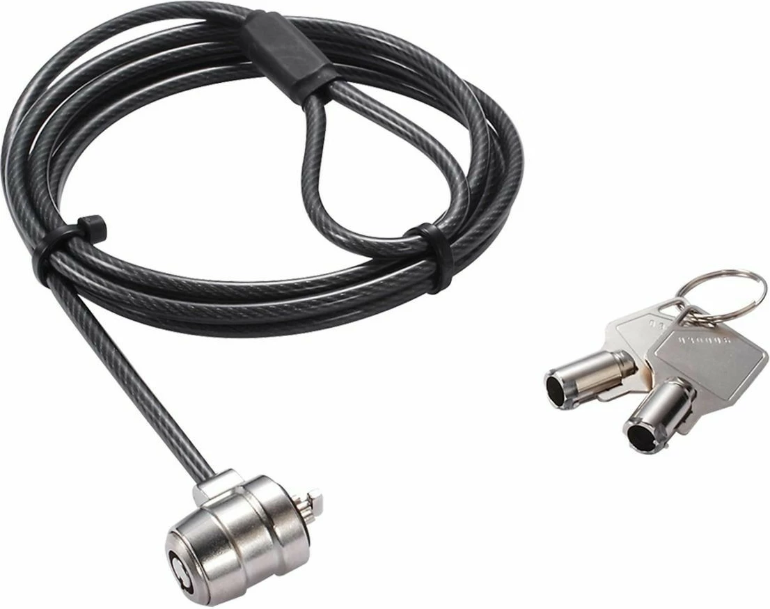 Kabel za varnost T-Lock, DICOTA Security Cable T-Lock Base, s ključavnicami, režo 3x7 mm