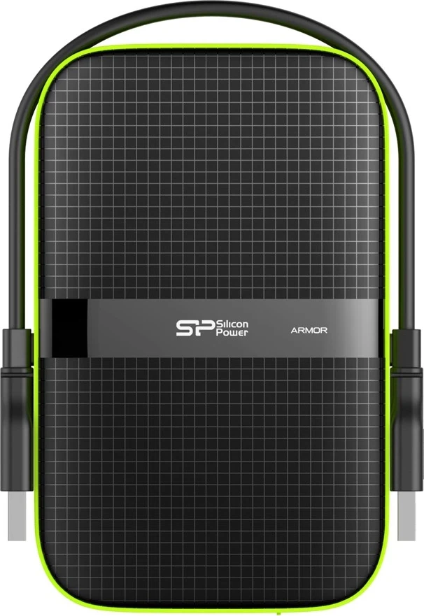 Zunanji trdi disk Silicon Power Armor A60, 4TB, črn/zelena