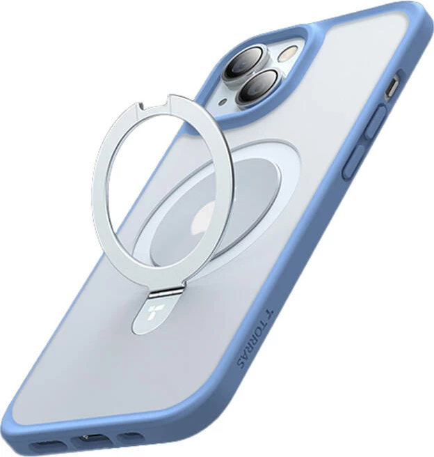 Ovitek za iPhone 15 Torras UPRO Ostand Matte, temno moder