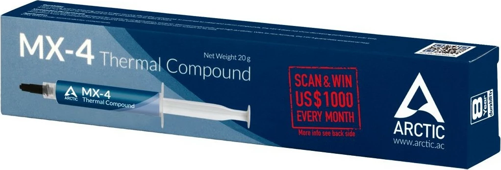 Termalna pasta ARCTIC MX-4, 20 g, 8.5 W/m·K, ogljik, modro-bela