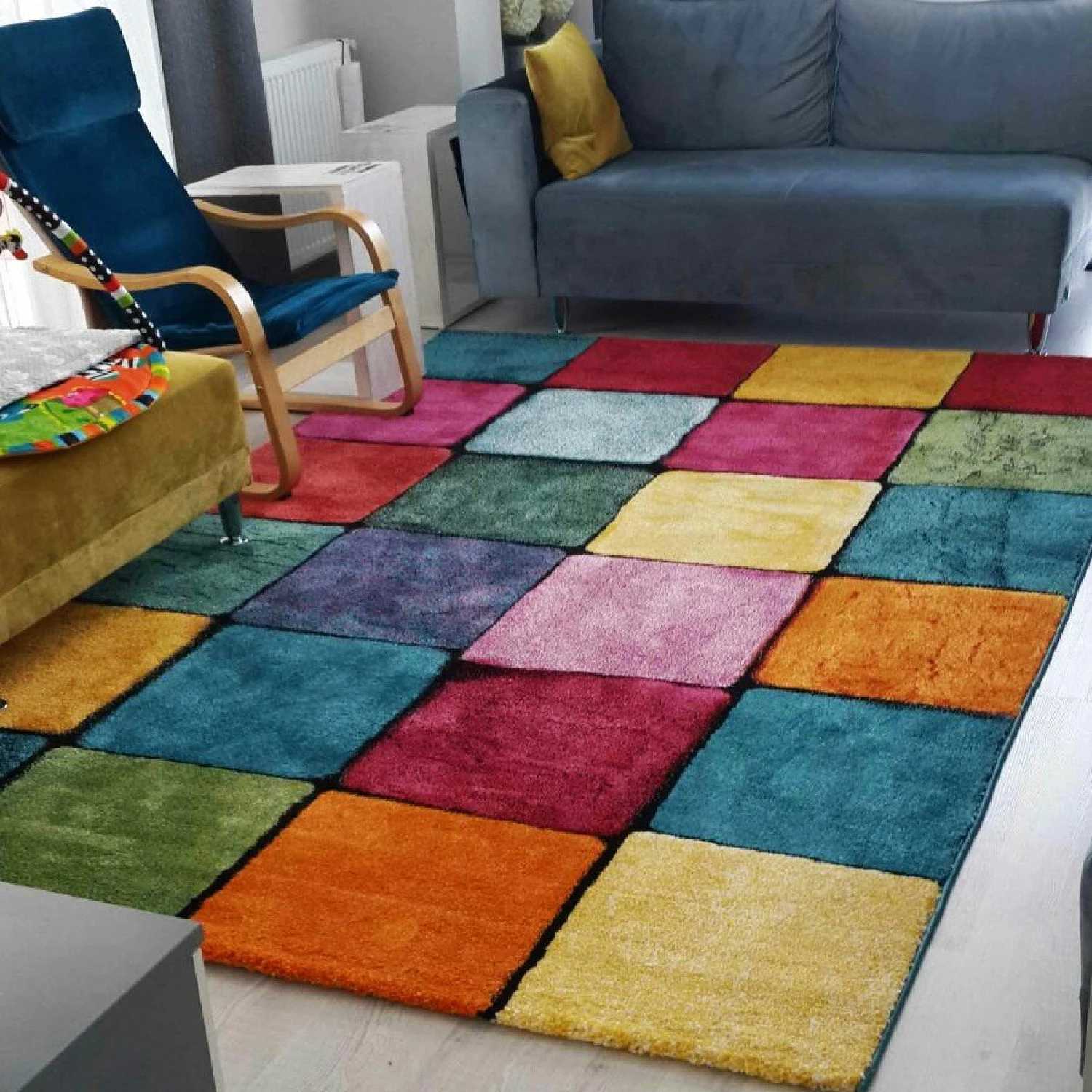Večbarvna preproga za hodnik, 100 x 200 cm, Conceptum Hypnose
