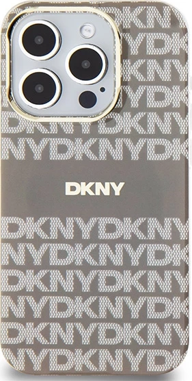 Ovitek za telefon IML Mono & Stripe MagSafe za iPhone 15 Pro, DKNY, bež