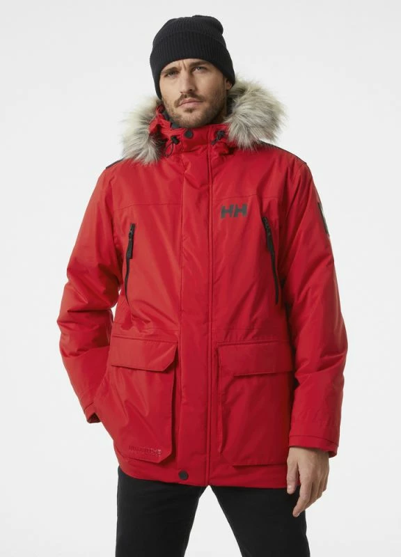 Parka Reine Helly Hansen, moška, rdeča