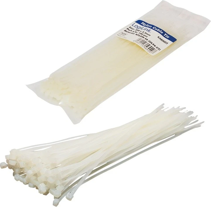 Povezovalci kablov LogiLink, 0,2 m, beli