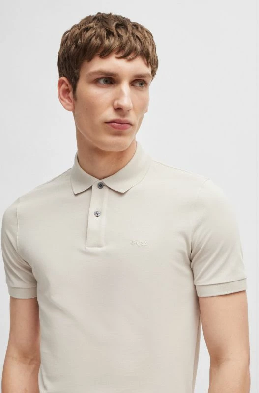 Polo majica Boss za moške, bela