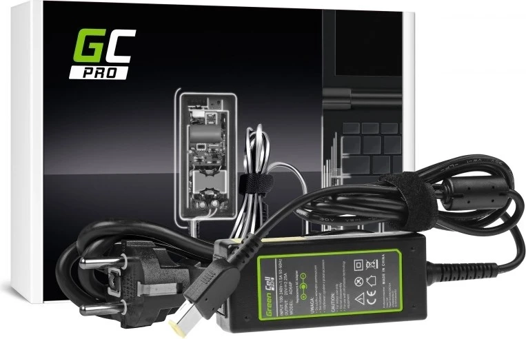 Karikator za prenosnik Green Cell Pro, 45 W, črn