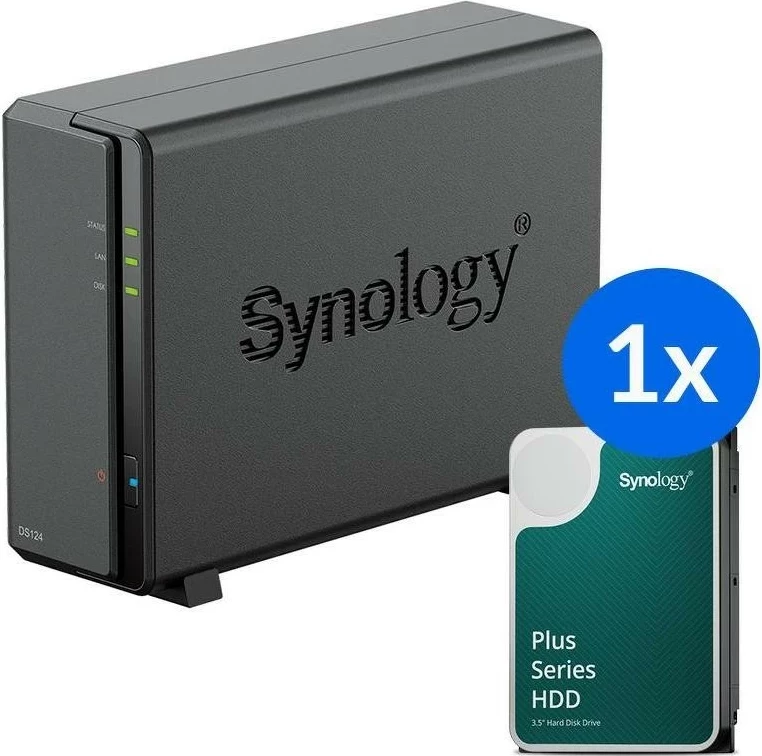 NAS Synology DS124+ HAT3300-4T, 4 TB