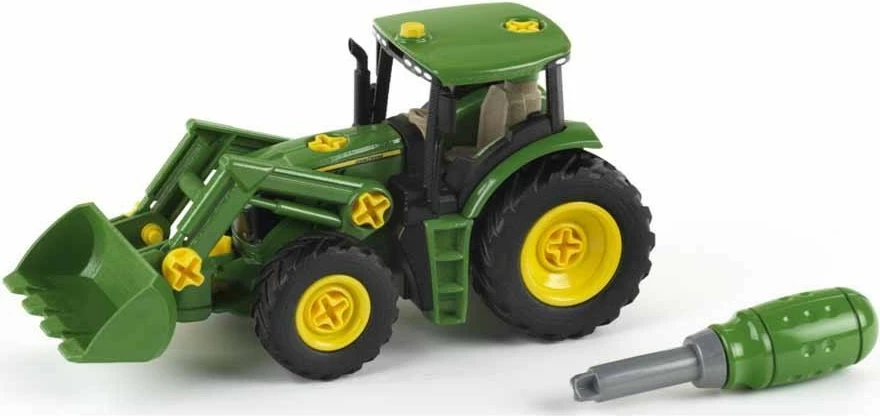 Igrača traktor John Deere 6215R Klein za otroke, zelen/rumen/črn