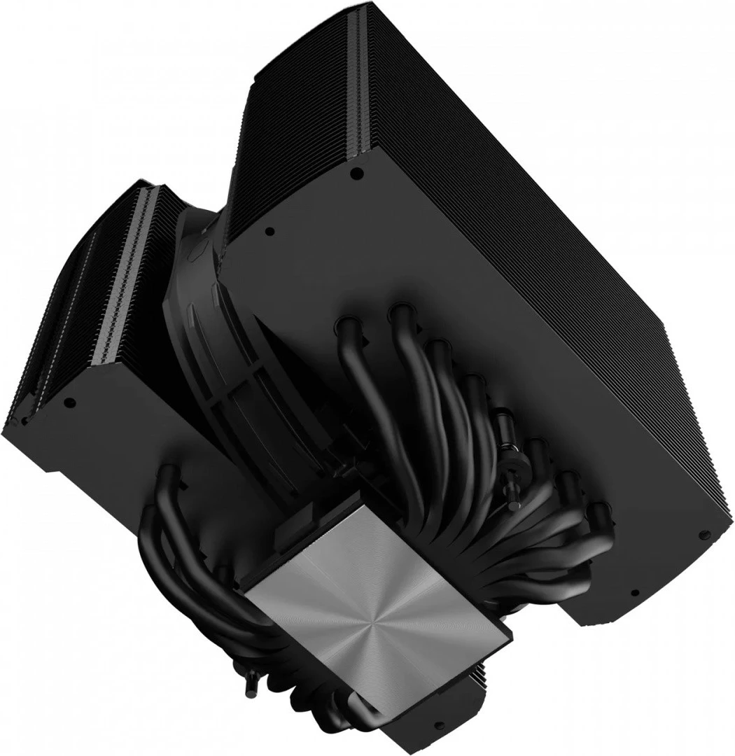 Hlajenje procesorja Cooler Master MasterAir MA824 Stealth, 8 toplotnih cevi, 2 ventilatorja, črn