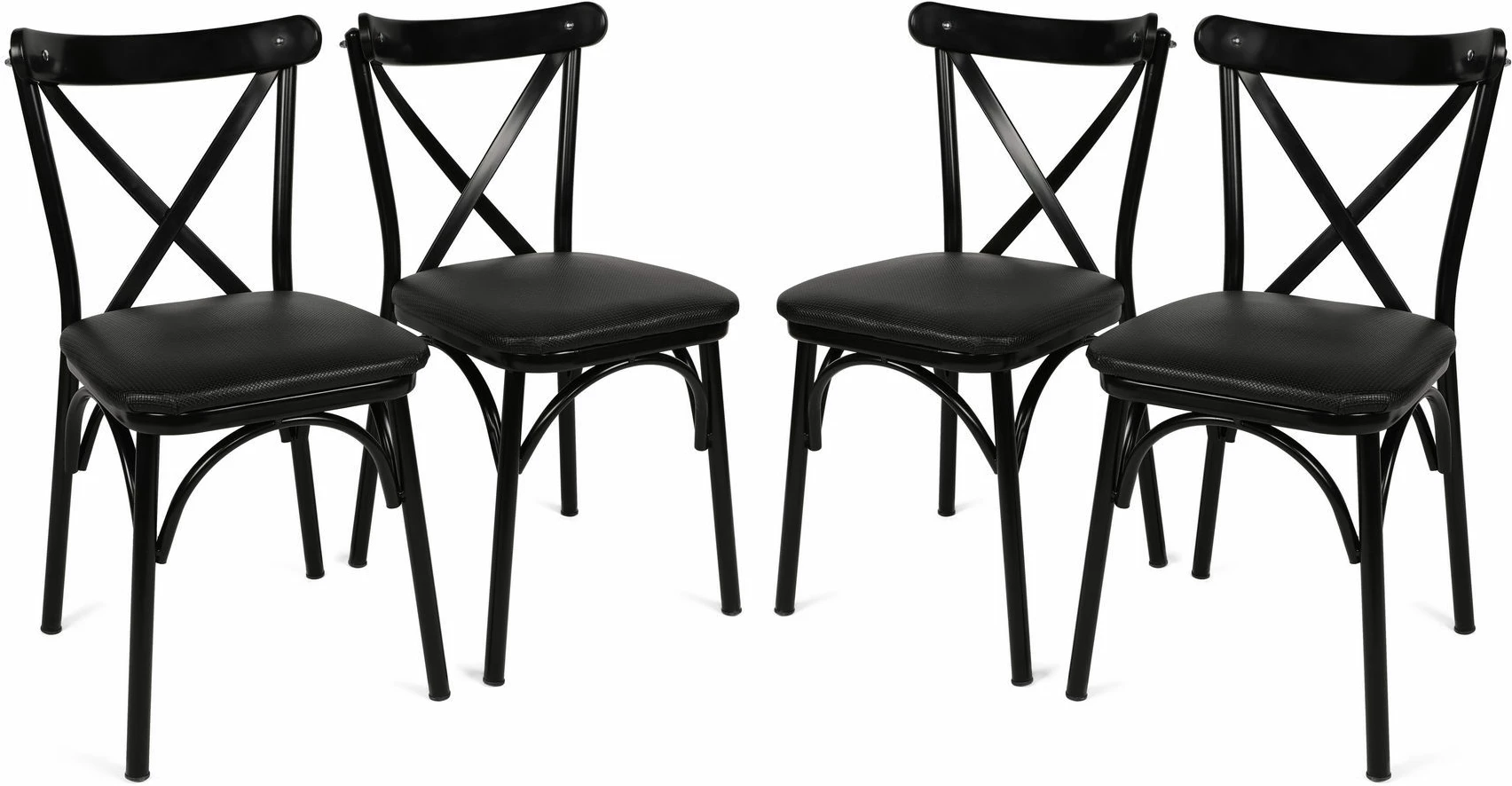 Set stolov (4 kosi) Hanah Home Ekol 1331 V4, črn