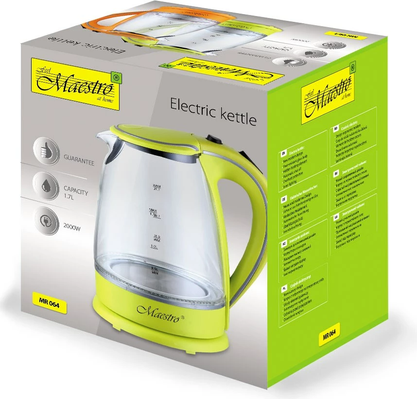 Električni ibrik Maestro MR-064, 1,7 L, 2000 W, zelen