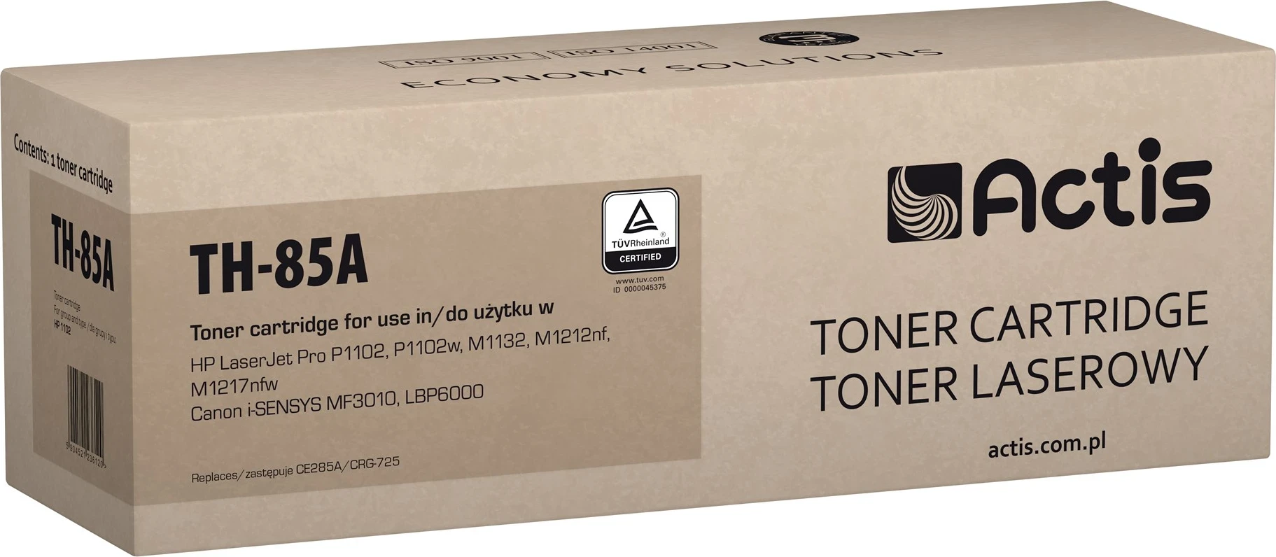 Zamenjalni toner Actis za tiskalnik HP, Standard; 1600 listov, črn