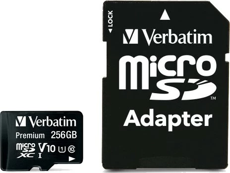 MicroSDXC kartica Verbatim Premium 256 GB, Class 10, UHS-I, črna