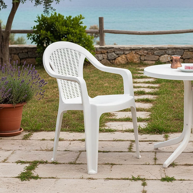 Beli vrtni stol Headway, PP