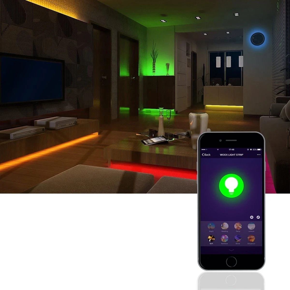 Pameten LED trak WOOX R5093, RGBW