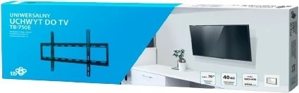 Stenski nosilec za TV do 70 palcev, 40 kg, VESA 600x400, črn TB TB-750E