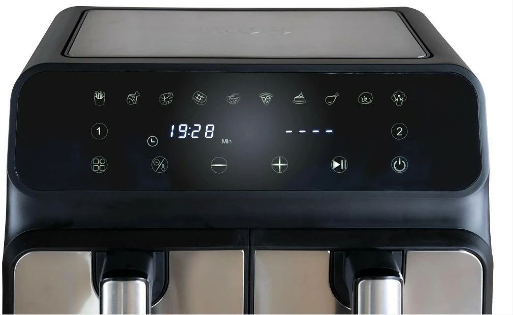 Zračna pečica z dvema conama UNOLD 58685 TWIN ZONE, 8 L, na dotik, črna