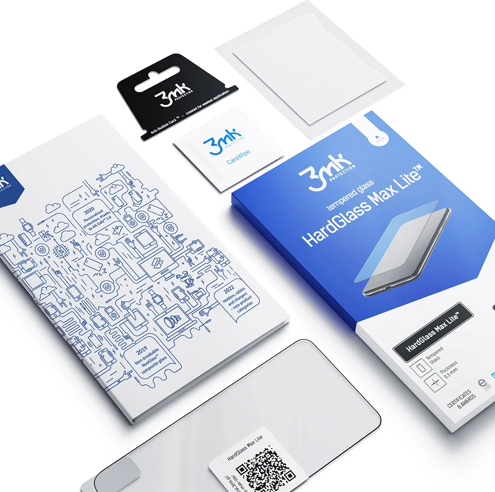 Kaljeno zaščitno steklo 3mk HardGlass Max Lite za Xiaomi Redmi Note 10 Pro, črno