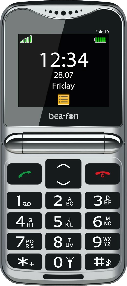 Zložljiv telefon bea-fon Fold 10 LTE, 16 GB, črn