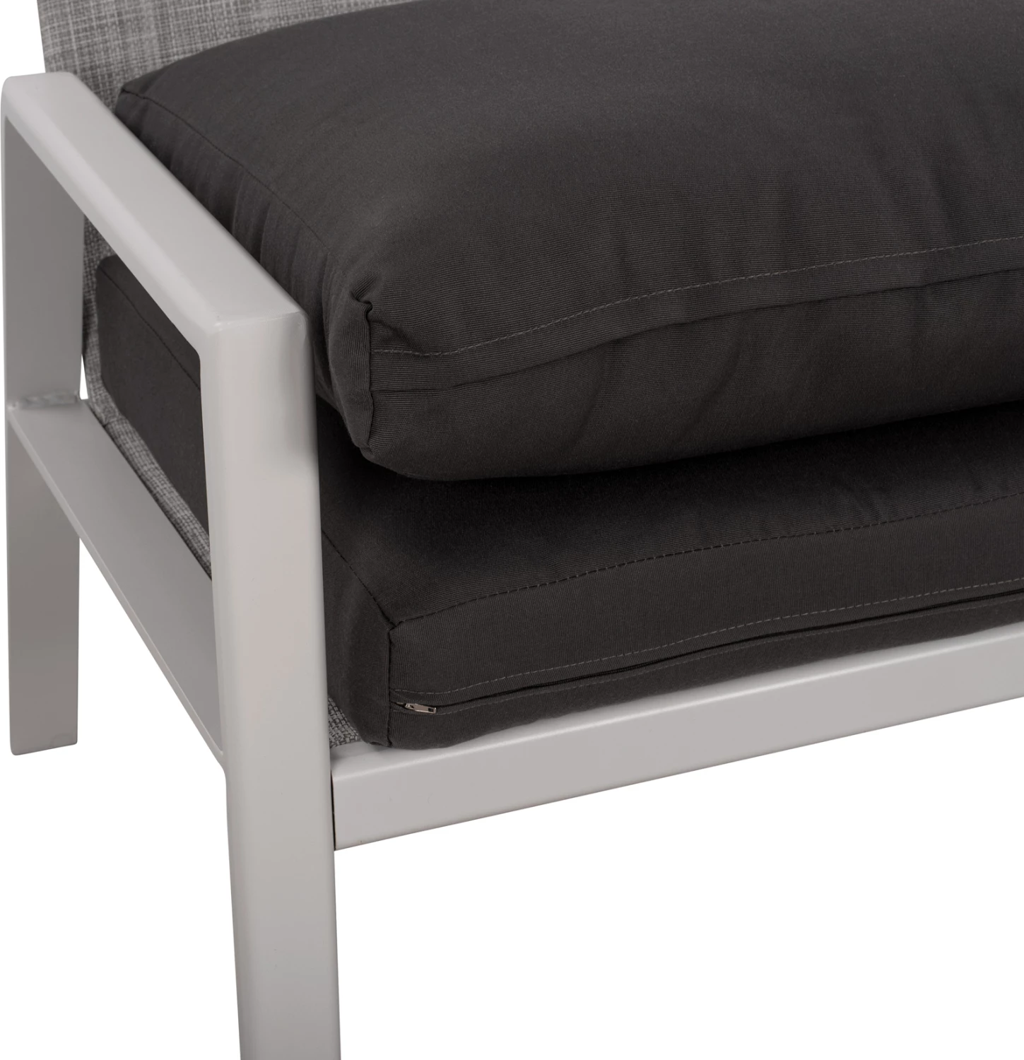 Dvosedežna zofa iz aluminija FH5561.01 bela s blazinami