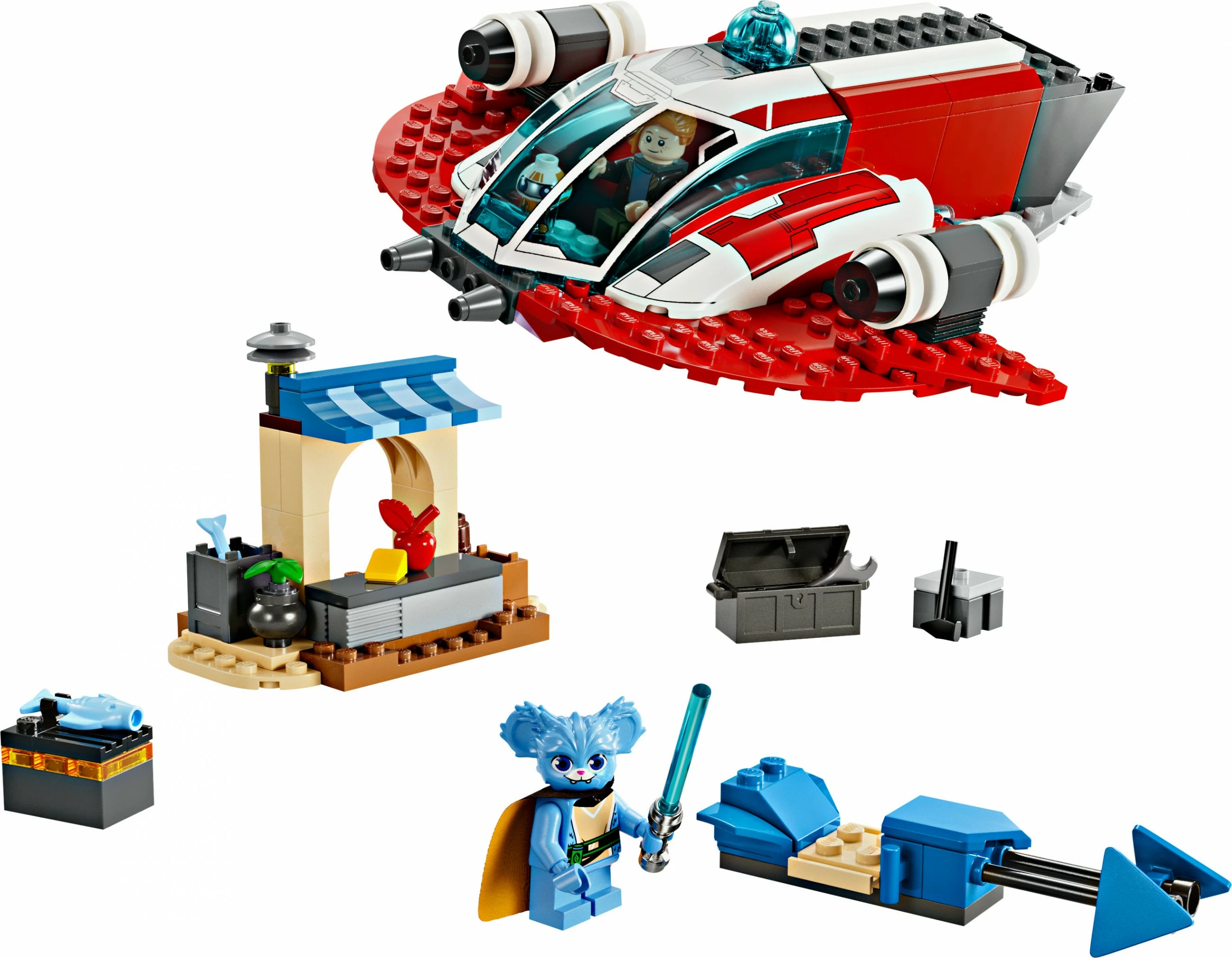 Gradbeni set The Crimson Firehawk LEGO Star Wars, 136 kosov, večbarven