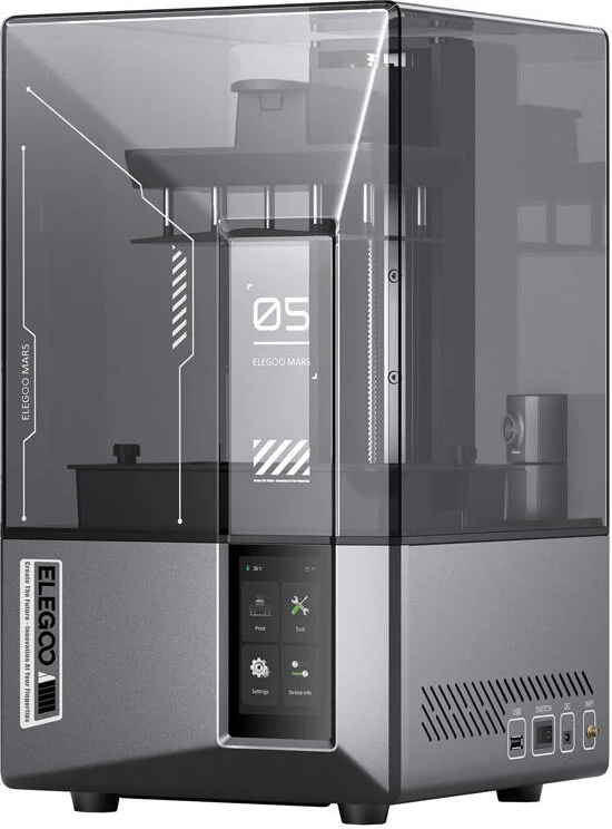 3D tiskalnik Elegoo Mars 5 Ultra, MSLA, 7" 9K LCD, 150 mm/h, WiFi, siv