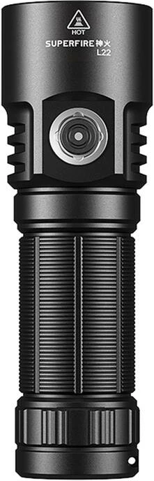 Ročna svetilka Superfire L22, 5000 lumnov, USB-C, črna